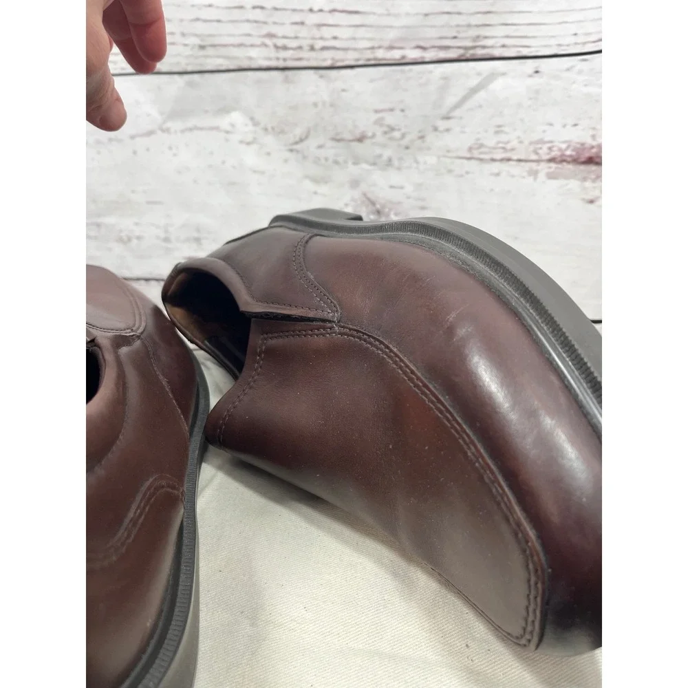SAS Mens Brown Leather Slip On Loafers Tripad Comfort Shoes Made in USA 11.5 ww